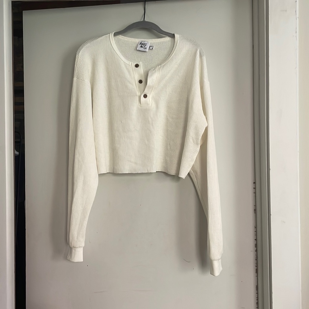 Princess Polly waffle knit crop top